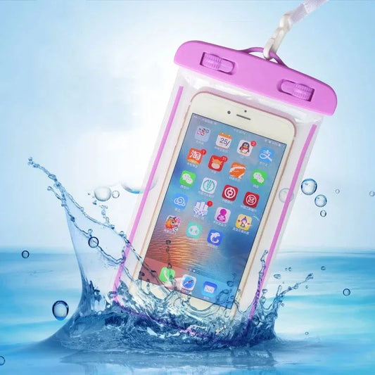Universal Waterproof Phone Pouch – 6-Inch Transparent Dry Bag for Swimming, Beach, and Fishing